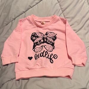 Girls Pink Kidlife Sweatshirt